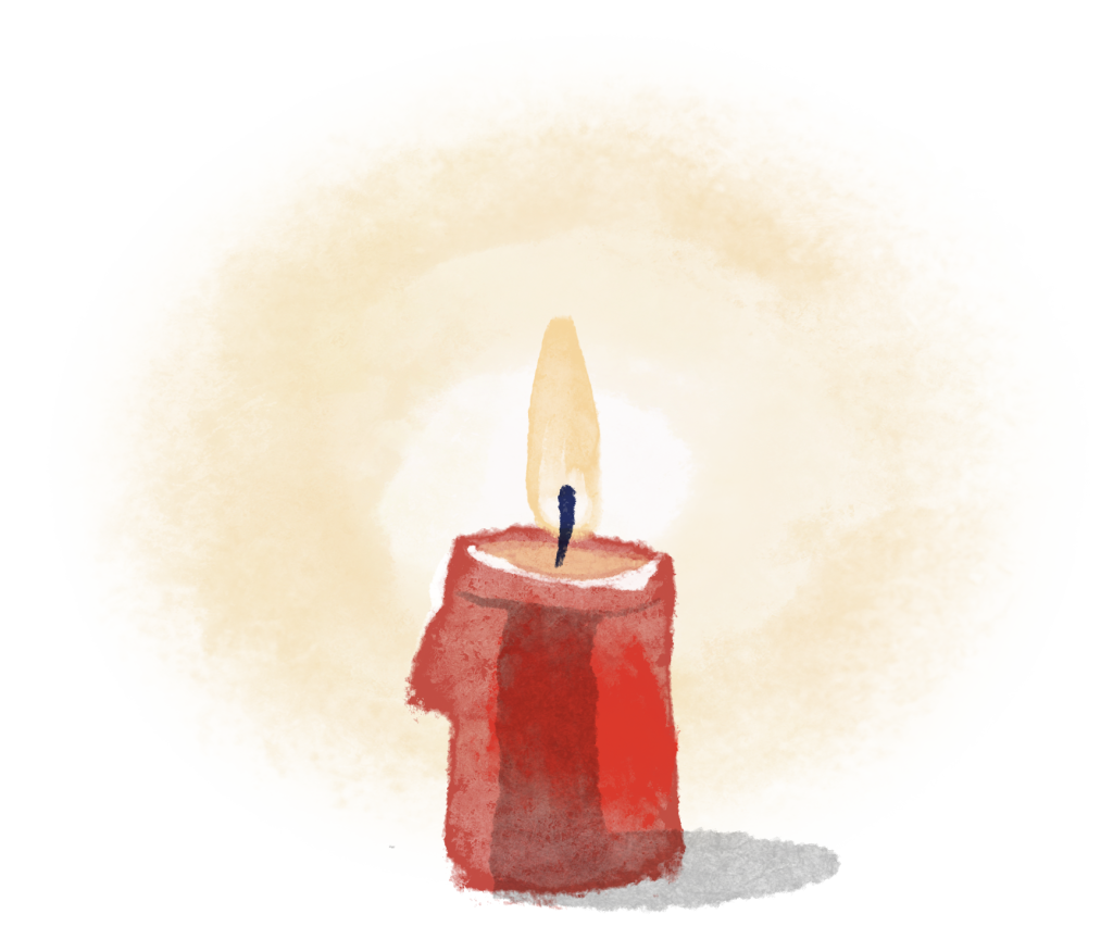 strahlende Kerze